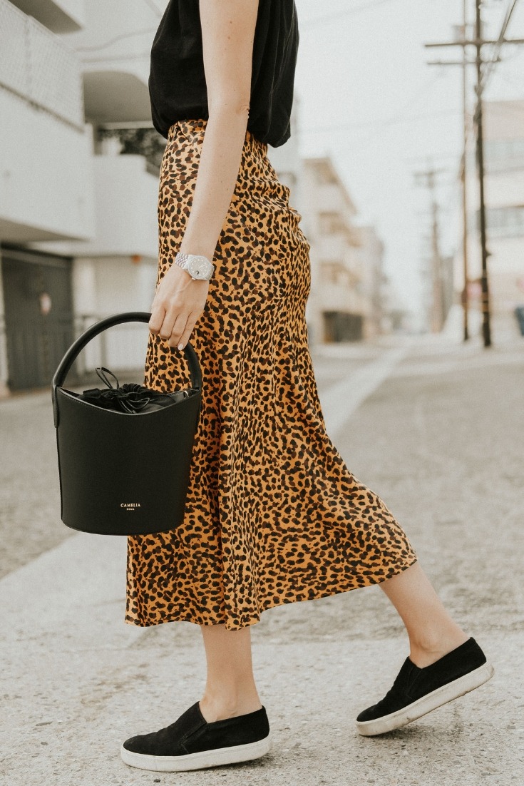 BNWT Rixo Claire Pleated Leopard-print Cotton-blend Midi Skirt Sz XS S XL